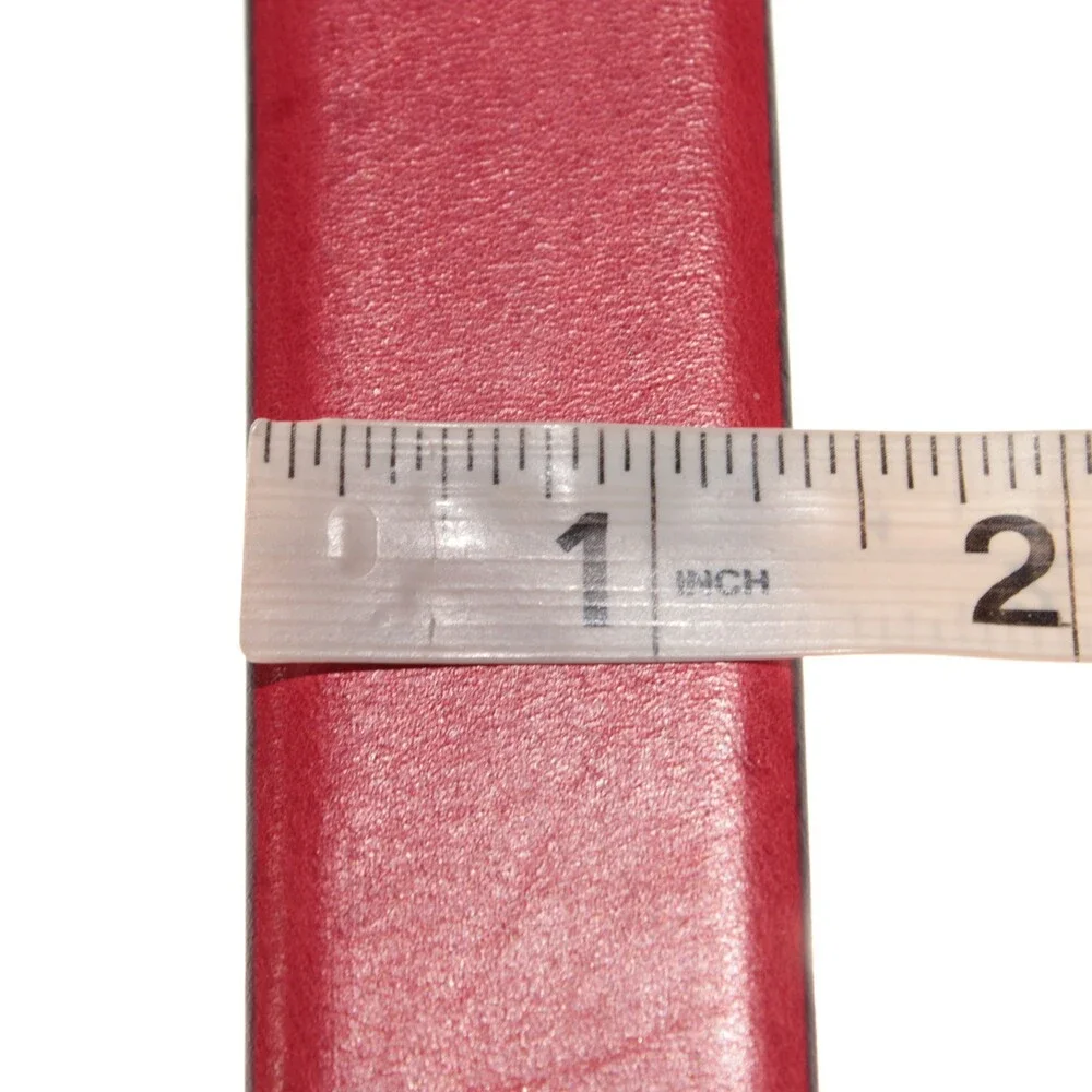 Garmany NWT Classic Belt Size 120 (US 46) in Solid Red Leather Made in Italy